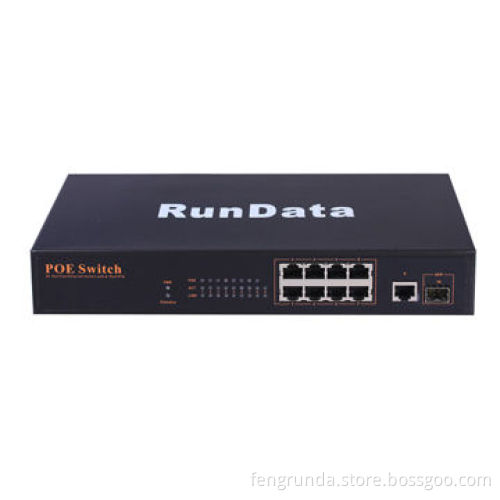 Smart web managed 9-port desktop switch with 8-port POE